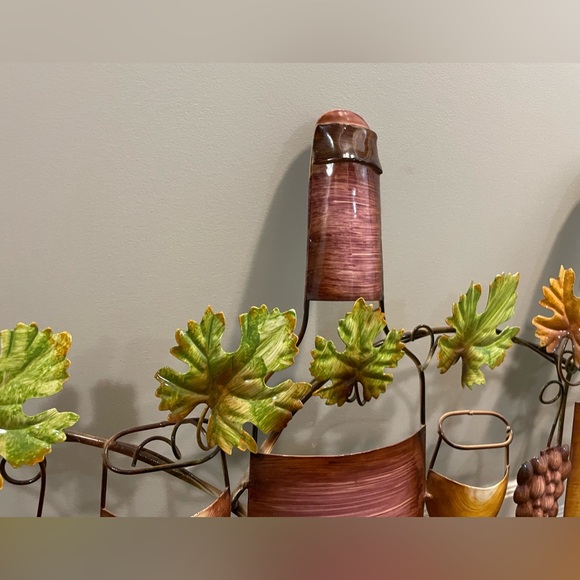 Outdoor / Indoor Art Metal Multi-Colored Metal Wire Wine Home Wall Decoration - Picture 4 of 10